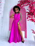 Long dress "SIEVIŠĶĪBA" - LIGHT FUCHSIA